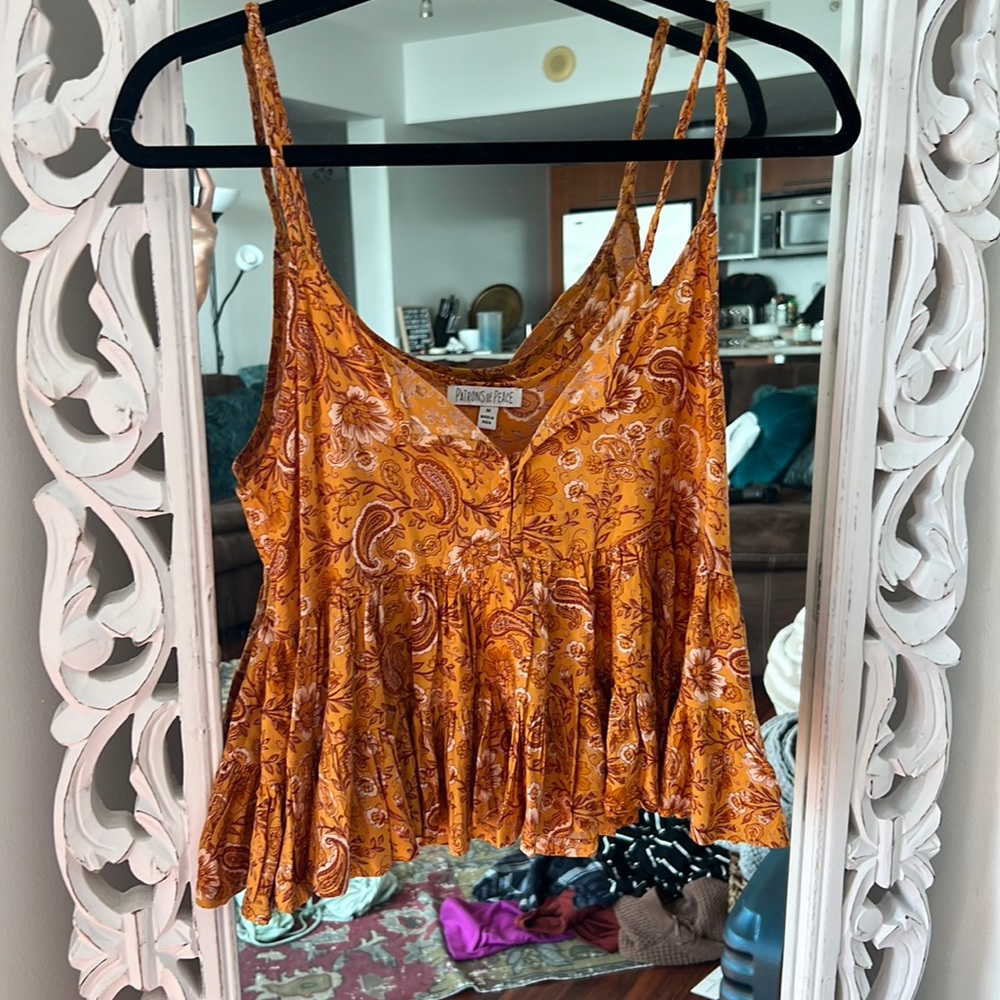 Floral float boho tank